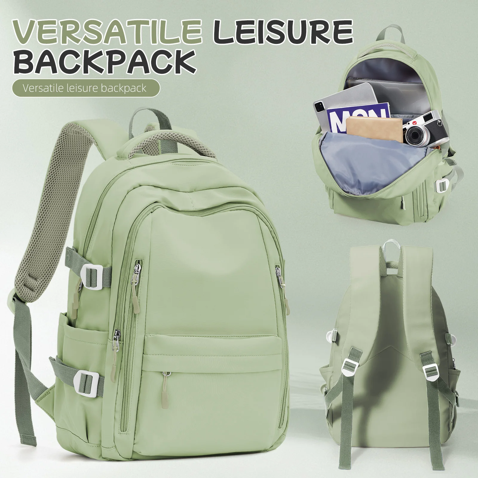 حقيبة ظهر نسائية عصرية ومضادة للسرقة، مصممة للسفر...