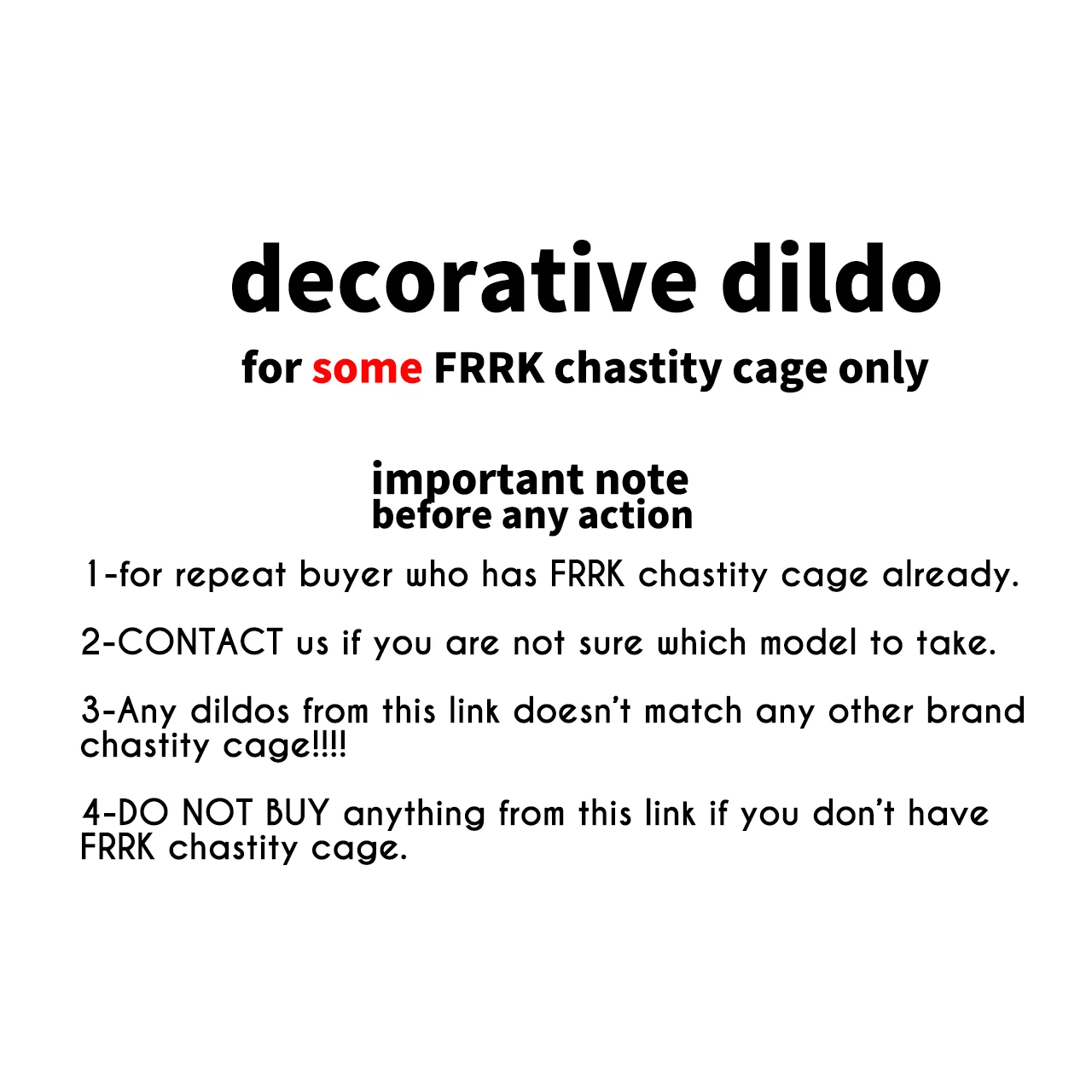 FRRK Silicone Dildo Decoration for Some FRRK Chastity Cage Accessories