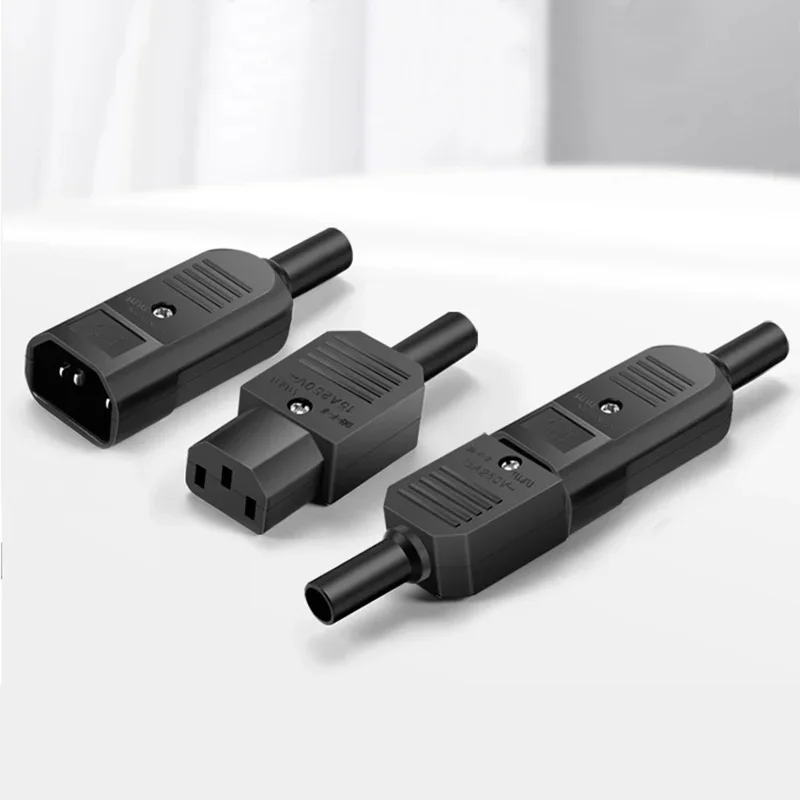 LED Rocker Switch 5PCS 3 Pin 10A 250V Computer Mount Outlet IEC320 C14 Electrical Power Socket Brass Fuse Inlet Plug Connector