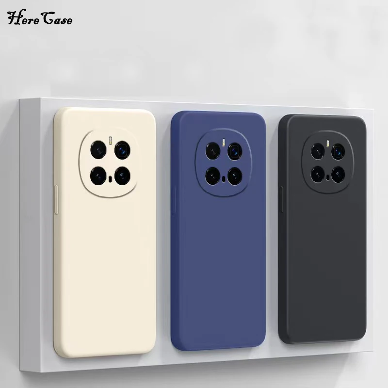 Premium Square Liquid Silicone Shockproof Phone Case - Soft Back Cover