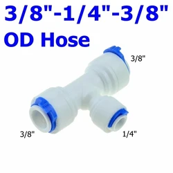 Enhanced Water Filtration Quick Connect Hose Fitting - Dual Way Y Connector (PEG 3I8-1I4-3I8 OD)