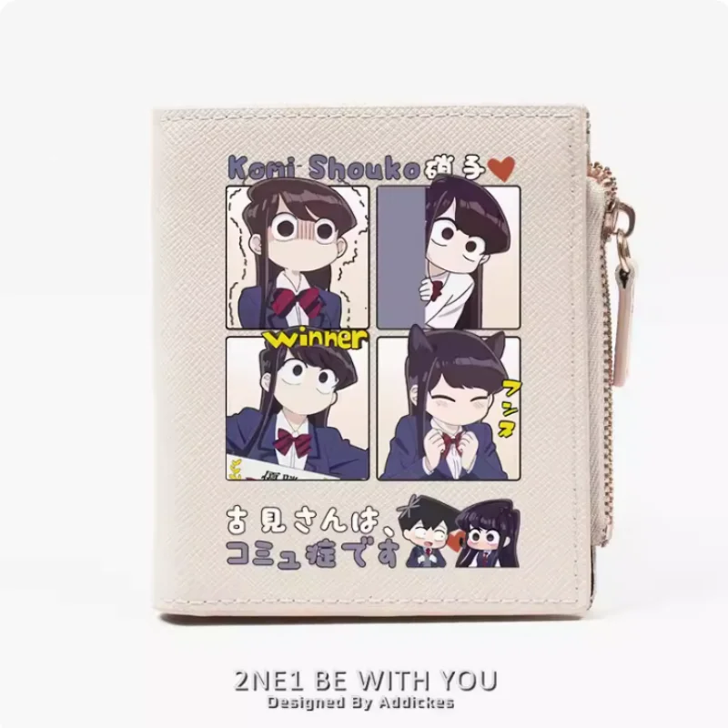 Anime Komi-san wa, Komyushou desu  Zipper Wallet Fold Bag Multi Card  Coin Pocket Holder Fashion Kids Wallets Gift