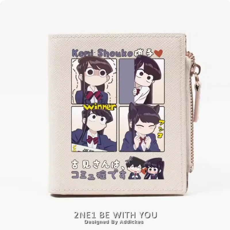 Anime Komi-san wa, Komyushou desu  Zipper Wallet Fold Bag Multi Card  Coin Pocket Holder Fashion Kids Wallets Gift women long wallets purses fashion floral zipper wallet for ladies girls money pocket card holder female wallets phone clutch bag