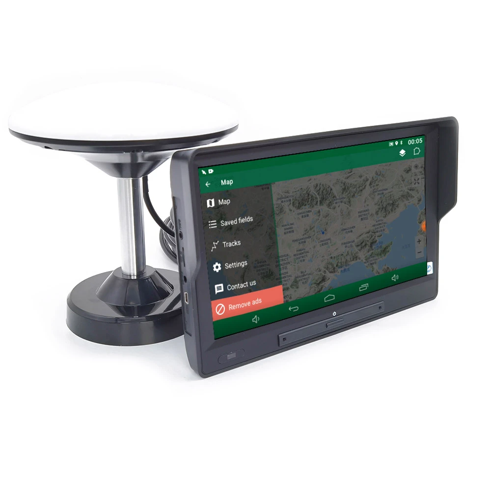 Ruihao 15cm Accuracy IP65 Rugged 7" Android Tractor Gps System Follow Me Gps Tractor Agri Gps