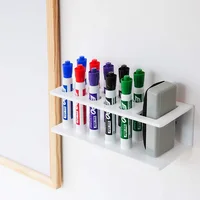 10-Slot Acrylic Dry Erase Marker Holder Wall Mounted Eraser Organizer Storage Rack Pen Pencil Stand Stationery School Supplies 1