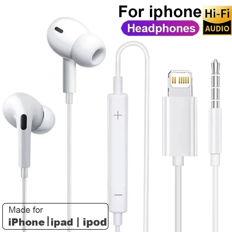 オリジナルイヤホン Apple iPhone 14 プロマックス雷ヘッドフォン 13