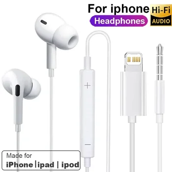 Auricolari originali per Apple iPhone 14 Pro Max Lightning Cuffie 13 12 11 Mini X XS XR SE 6 7 8 Plus Auricolari in-ear cablati 1