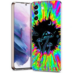 Transparent Mushroom Design Phone Case - Stylish Protective Shell - S22 Plus 5G (B1)
