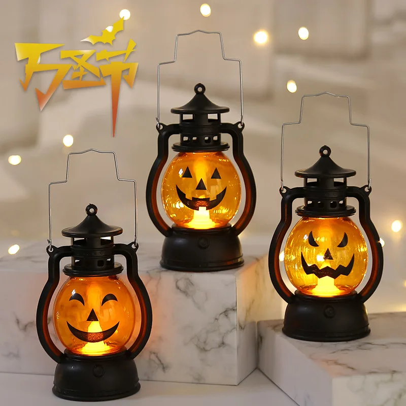 

Halloween Pumpkin Lantern Kindergarten Children's Handheld Horror Atmosphere Decoration Scene Layout Props LED Decoration