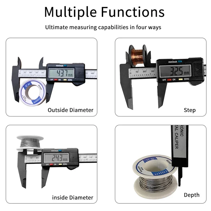 Digital Carbon Fiber Caliper – 100mm/150mm Electronic Vernier Gauge with LCD Display for Precision Measuring, Engineering & DIY 3