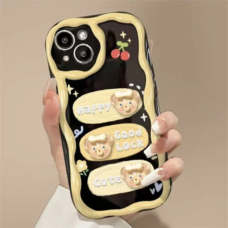 Lucky Bear Rabbit Wave TPU Phone Case