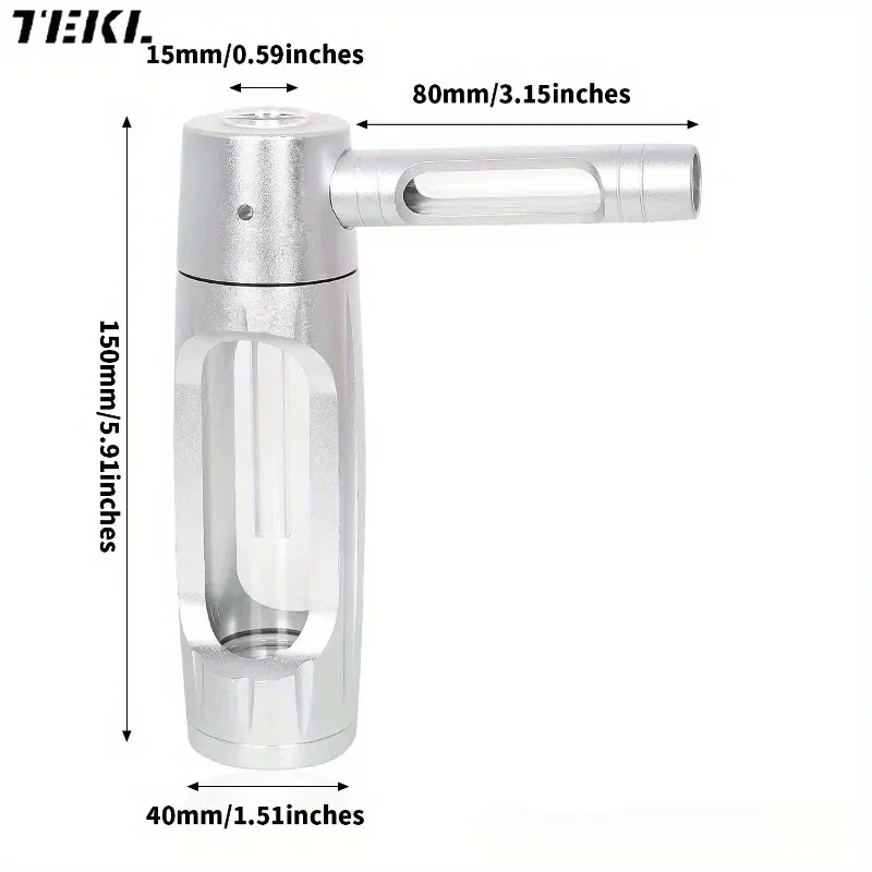 Tragbare Mini-Tabakpfeife mit trocken brennender Tabakpfeife aus Aluminiumlegierung und Glas, Raucherzubehör, Geschenke