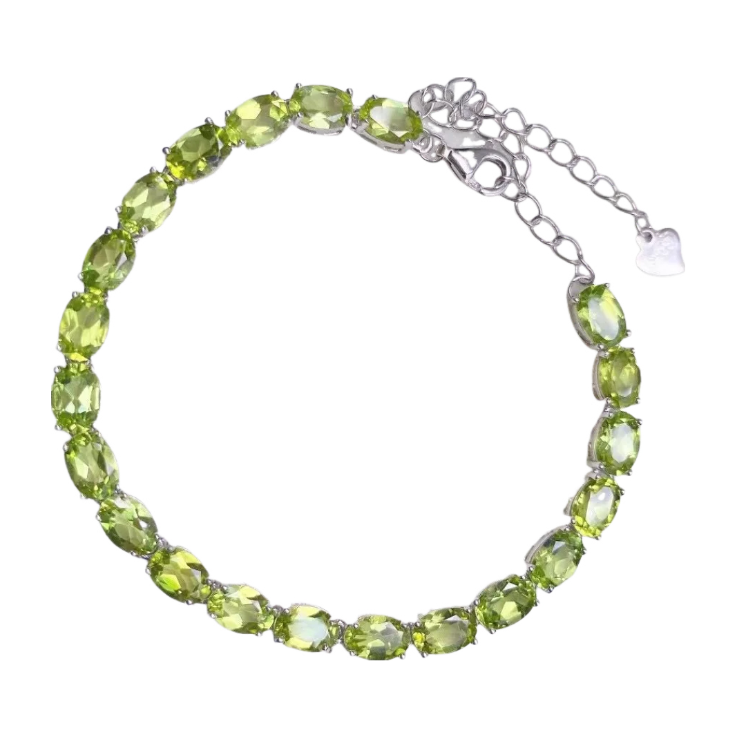 

Best Seller Bracelet Fashion Bracelet Jewelry With Natural Peridot Topaz Amethyst Citrine Garnet Gemstone 4*6mm For Woman Girl