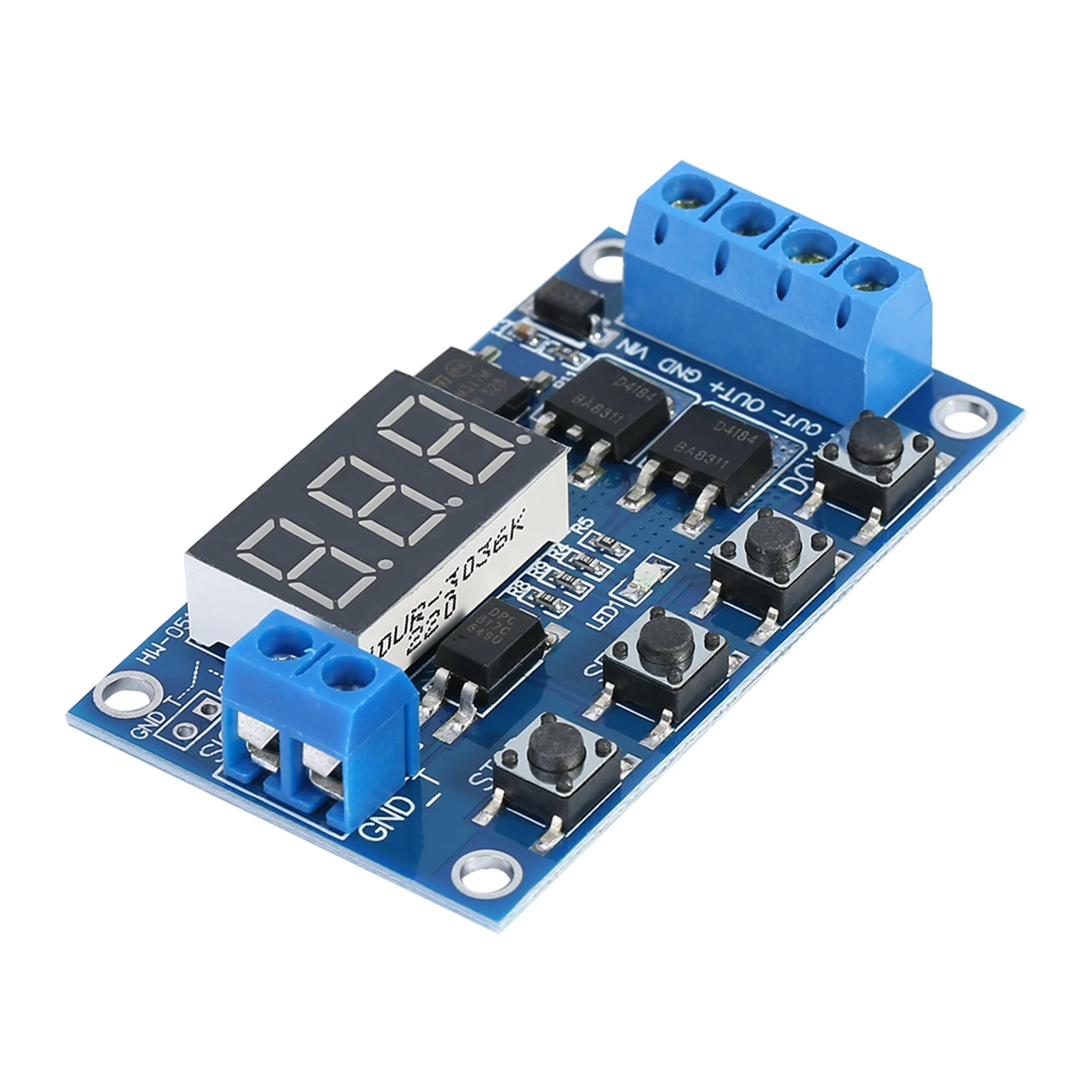 

DC 5V-36V Dual MOS LED Digital Time Delay Relay Trigger Cycle Timer Delay Switch Circuit Board Timing Control Module DIY