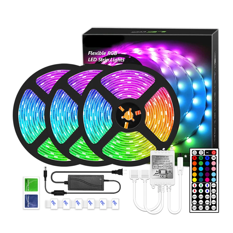 

LED Stirp Lights RGB SMD 5050 WIFI Bluetooth Infrared Remote Control Music Model APP Controller Flexible Ribbon Decoration Lamp