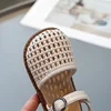 Baby Girls Woven Sandals Summer Children Princess Shoes Kids Beach Sandals Soft Sole Anti Slip Comfortable Infant Barefoot Shoes 5