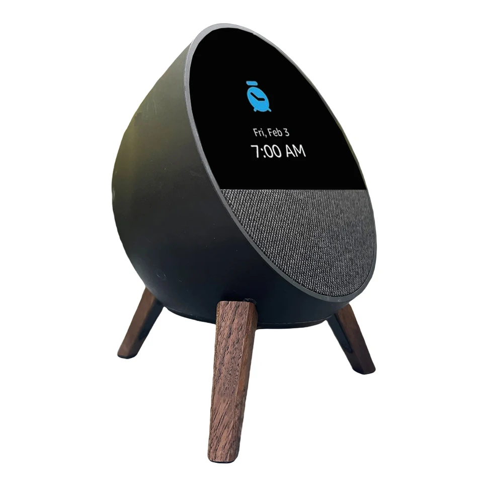 GGMM Supporto per altoparlante in vero legno per Echo Dots (4a/5a generazione) Treppiede Proteggi Echo Dot 4a/5a Supporto per montaggio in legno per la decorazione della stanza  44