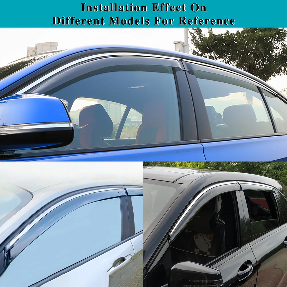 For Volkswagen ID.4 2021-2023 Car Window Sun Rain Shade Visors Shield Shelter Protector Sticker Exterior Accessories