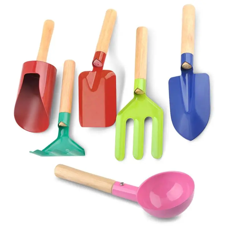 Kids Gardening Tool Sets Children Garden Hand Shovel Kit Hand Shovel Trowel Bag Garden Toys Digging Sand Playing Tools cute gardening gloves