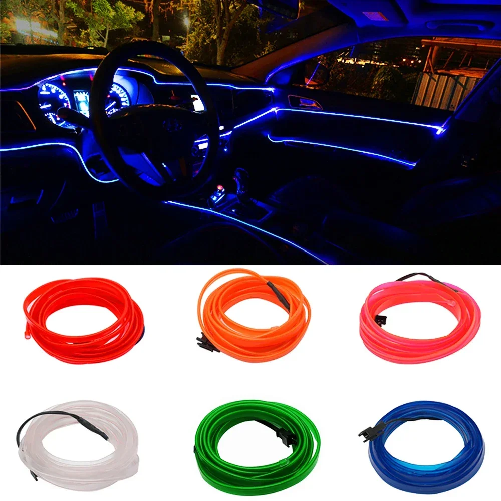 Bande lumineuse LED néon flexible pour intérieur de voiture