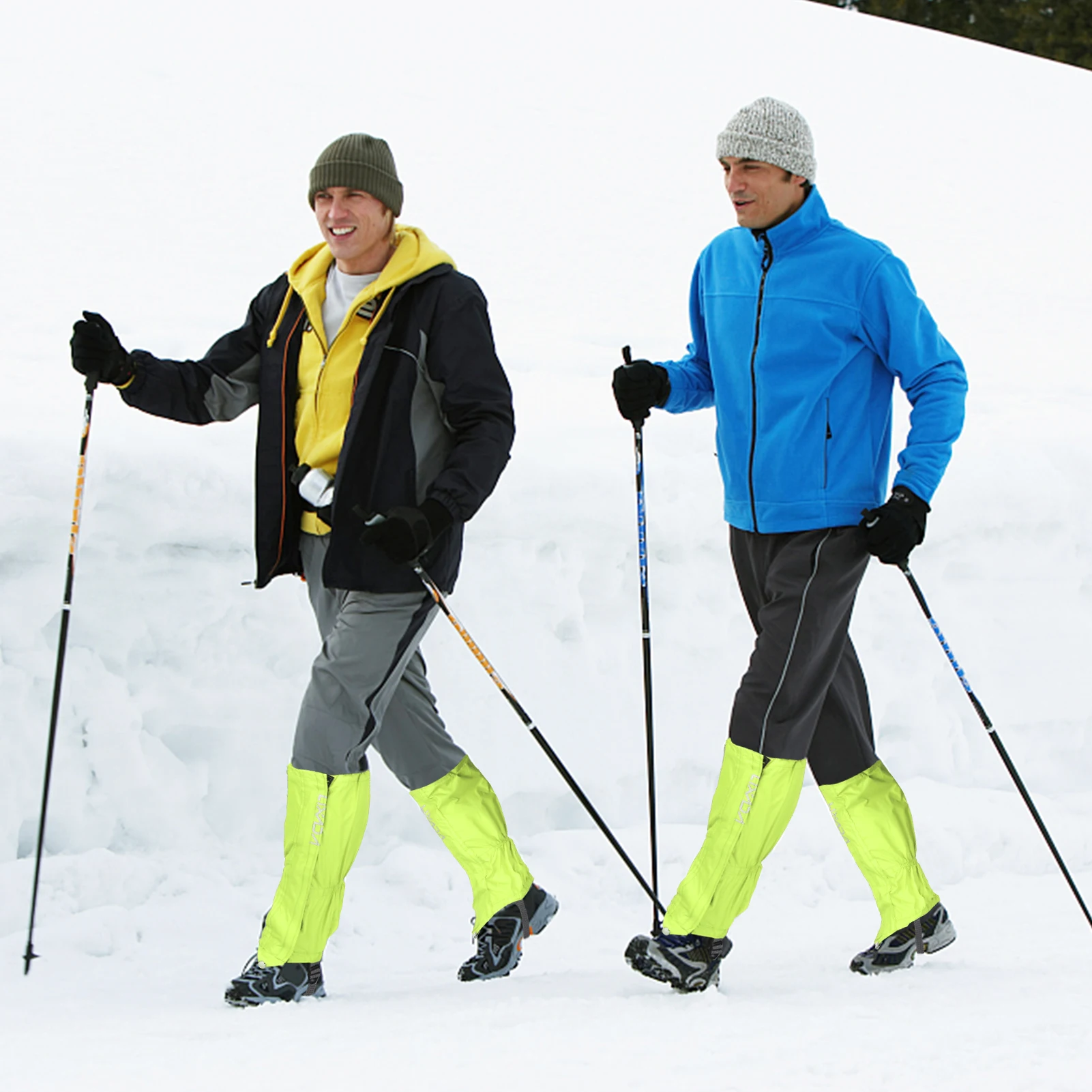 Lixada 1 Paar Gamaschen Outdoor Unisex Reiß verschluss Verschleiß und wasserdichte Stoff Gamaschen Leggings Abdeckung für Radfahren Snowboarden – Detail 23
