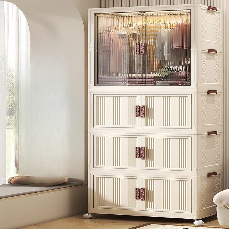 Cabinets Bedroom Children Wardrobes Plastic Shelves Organizer Children Wardrobes Open Closets Szafa Na Ubrania Furniture MR50CW