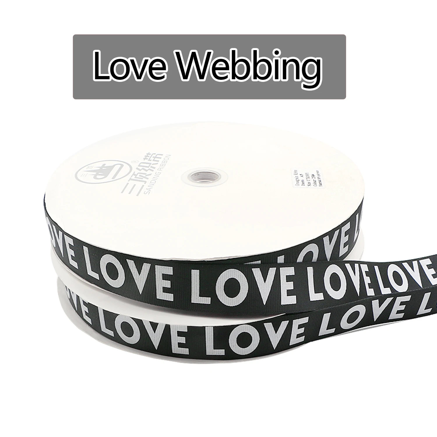 5 Yards 25mm Love Ribbon Printed Grosgrain Ribbons for Gift Wrapping Wedding Decoration Hair Bows DIY |