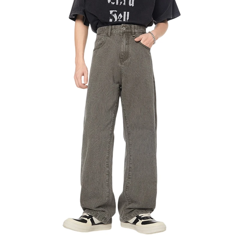 New High Street American Style Hip Hop Straight Jeans Classic Retro Versatile Street Fashion Couple's Same Loose Men's Trousers