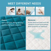 1pc 3D Air Fabric Thick Mattress Cover, 100% Waterproof Mattress Protector, Soft and Breathable Fitted Bed Sheet (No Pillowcase) 2