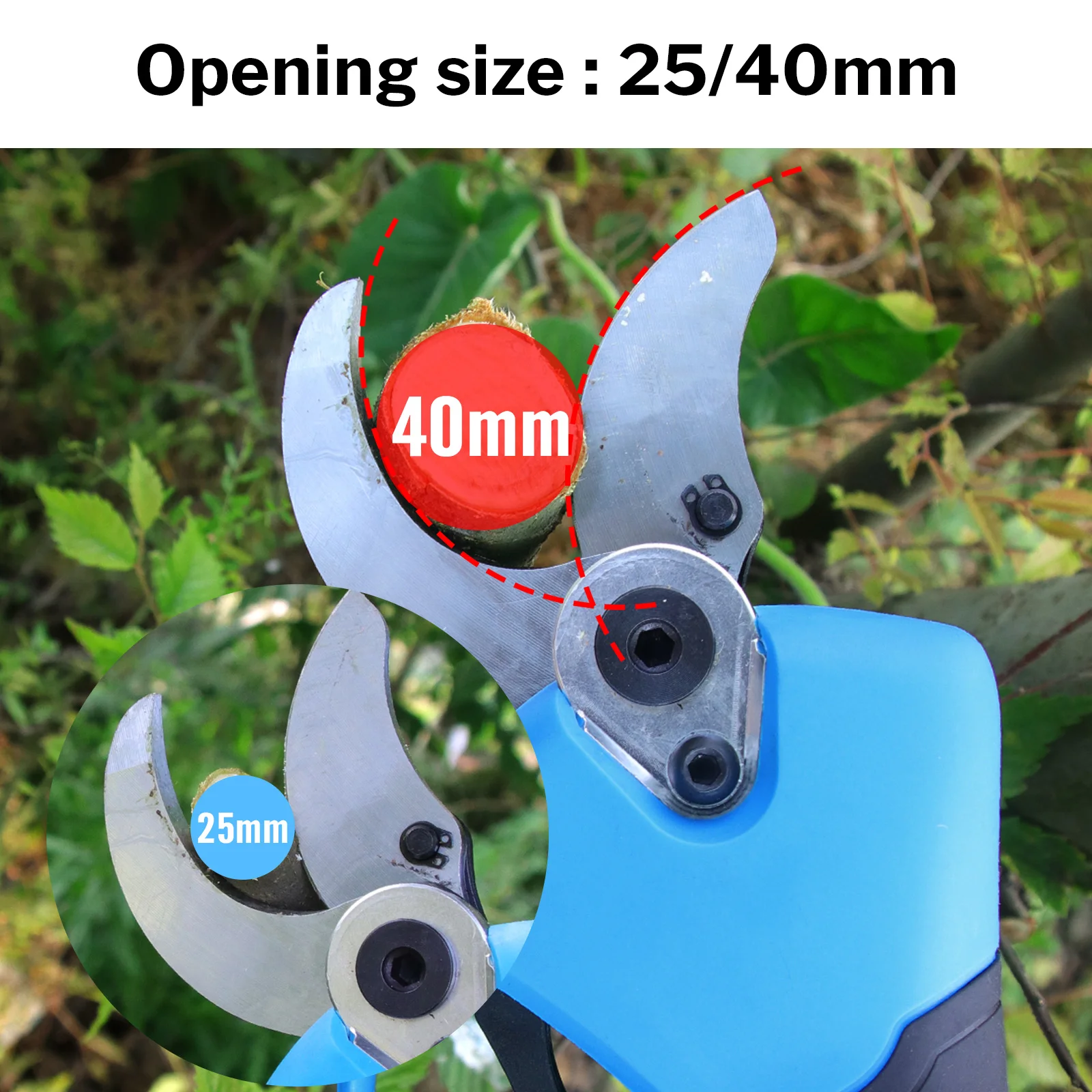 30Mm Brushless Electric Potatore Shear Cordless Ricaricabile Albero Da Frutto Bonsai Potatura Rami Strumento Forswansoft 21V Batteria