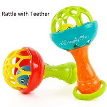

1Pc Rattles Baby with Teether Plastic Infant Newborns Hand Bell Rattle Stick Sound Sensory Toys Kids Toys Educational Toys