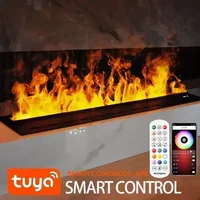 Cheminée électrique à vapeur d'eau atomisée, personnalisable, pour décoration de salon, support TV, humidificateur, effet de flamme 3D, vapeur, brouillard, vapeur d'eau, pour intérieur. 1