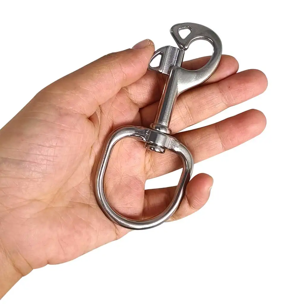 316 Stainless Steel Swivel Eye Butterfly SNAP Bolt Snap Quick Lock Diving Hook BCD Scuba Diving Accessoriess 6