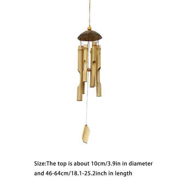 Szélcsengő Bambusz Erkéllyel Rendelkező Medál Prop Tearoom Csövek Hátsó Udvar - Image 5