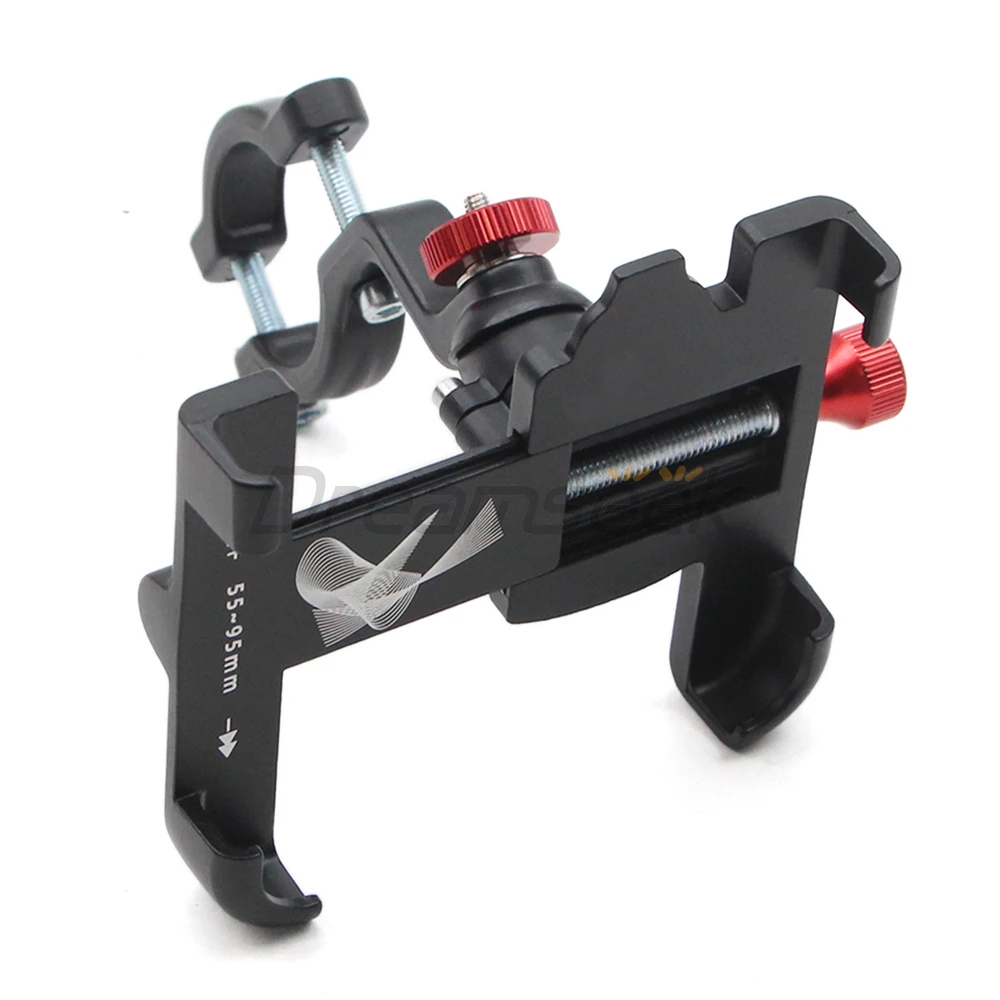 Bicycle Motorcycle Handlebar 360 Degrees Cell Phone Holder Mount Bike GPS Bracket Clip Stand Universal Anti-shake Aluminum Alloy
