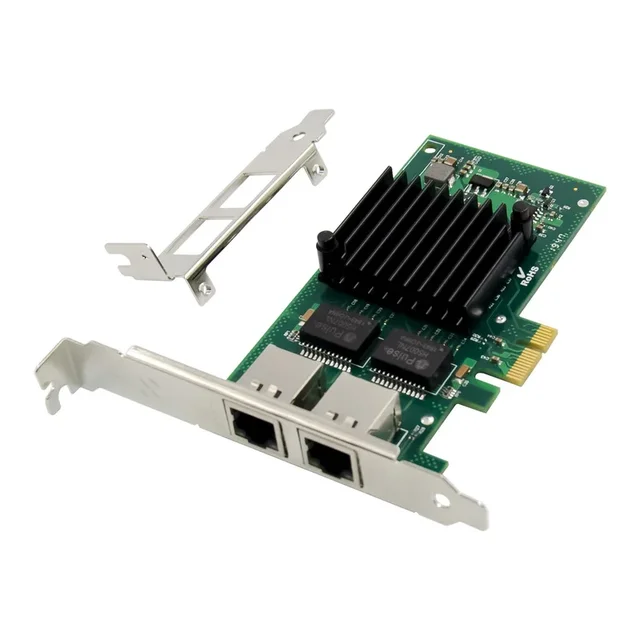 2 порта RJ45 PCIe X1, двойной гигабитный Ethernet-карта, чип Intel I350AM2, 1000 Мбит/с, серверный контроллер, сетевой адаптер, сетевая карта Pci-e 1X 2