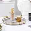 Round Storage Tray Home Living Room Coffee Table Tea Cup Storage Plate Acrylic Tray Aromatherapy Organizer Tray Home Decor 4