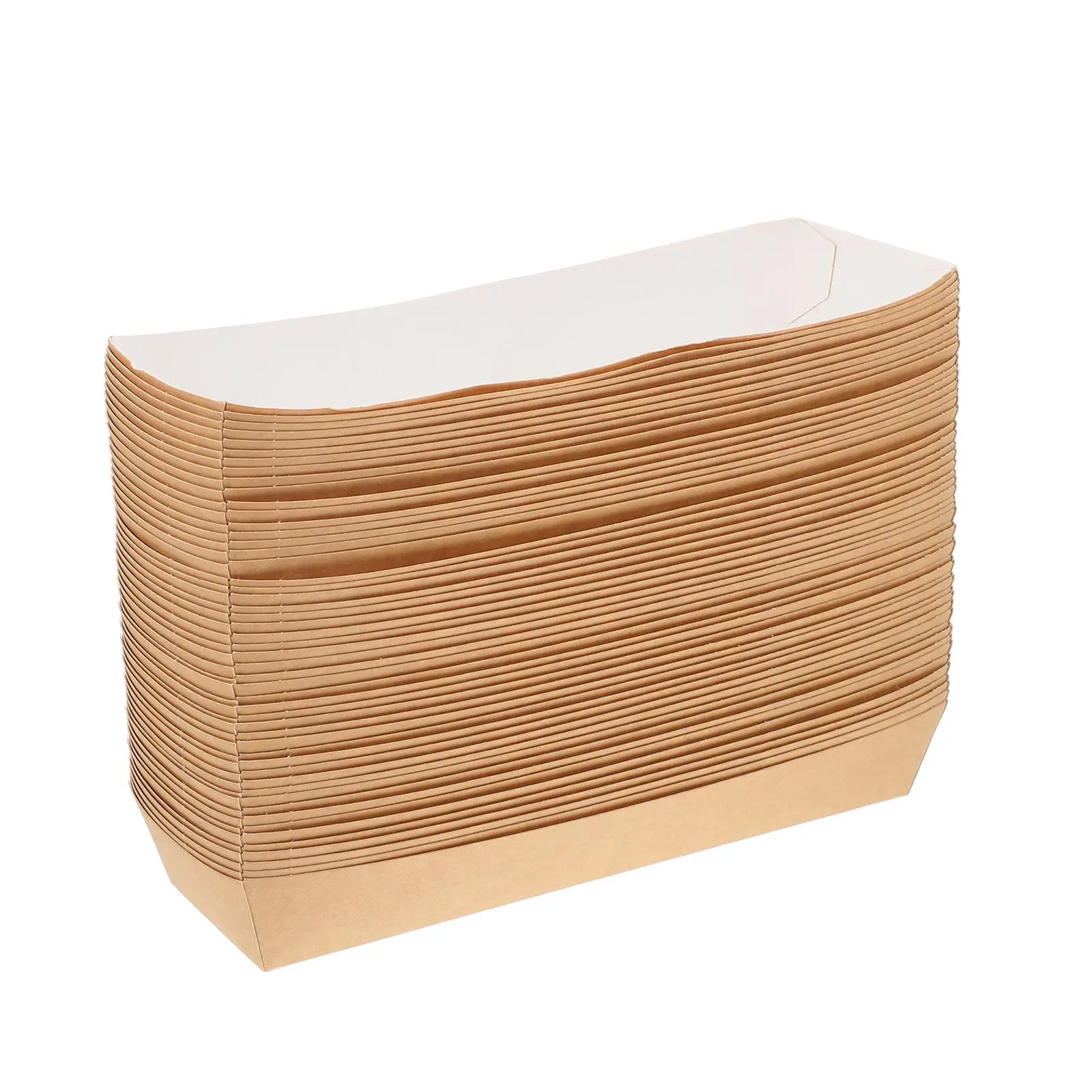 50pcs Disposable Paper Sandwich and Hot Dog Boxes, Kraft Food Boat Trays for Takeout, P... - SKU DPSB1803 - UGI Packaging