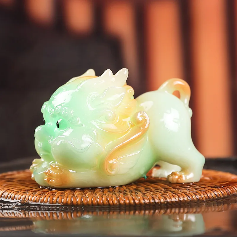 Tea Pet Ornaments High Temperature Luminescent Color-changing Resin Tea Pet Home Interior/office /teahouse Desktop Decoration Tea Set Accessories
