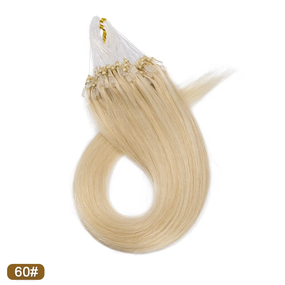 SEGO Mikroring-Haarverlängerungen, Mikroperlen, Echthaar, vorgebunden, kalte Fusion, I-Spitze, Haarteil für Frauen, 50 g, 100 Stränge – Detail 21