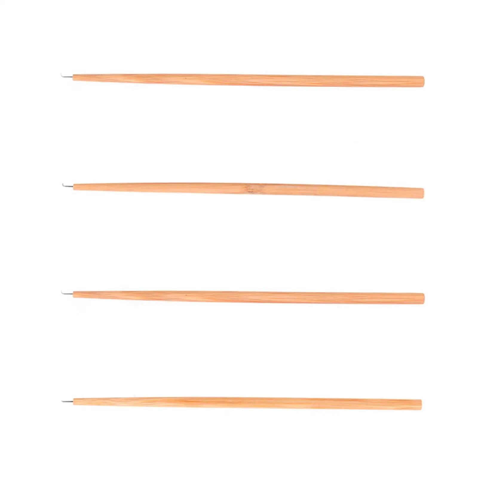 

4 Pieces Lace Wig Ventilating Needle Kit Accessories Wooden Handle Hair Wig Ventilating Holder for Hooking Hair Making Lace Wig