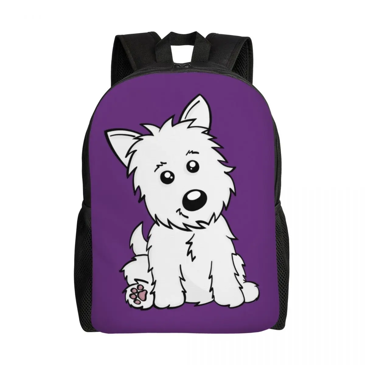 

Cute Cartoon Westie Dog Backpacks for Women Men Waterproof College School West Highland White Terrier Bag Printing Bookbags
