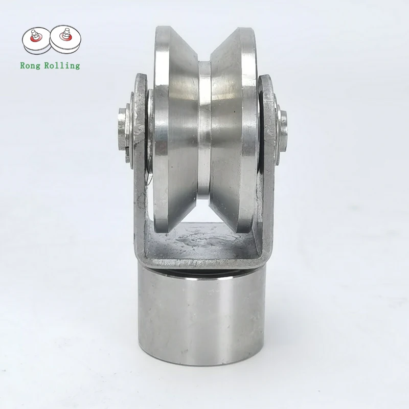 2inch 304 Stainless Steel V-groove Universal Wheel, Universal Pulley, Slidjng Ga