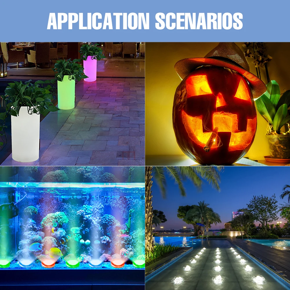 Swimming Pools LED Lamp Piscine Light RGB Remote Control Bulb Garden Underwater Pool Lamp Pond Night Light Tea Lamp Atmosphere