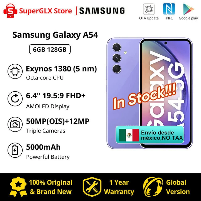 Samsung Galaxy A54 5G Smartphone 8GB 256GB Exynos 1380 6.4 Super AMOLED  FHD+ Screen Triple 50MP