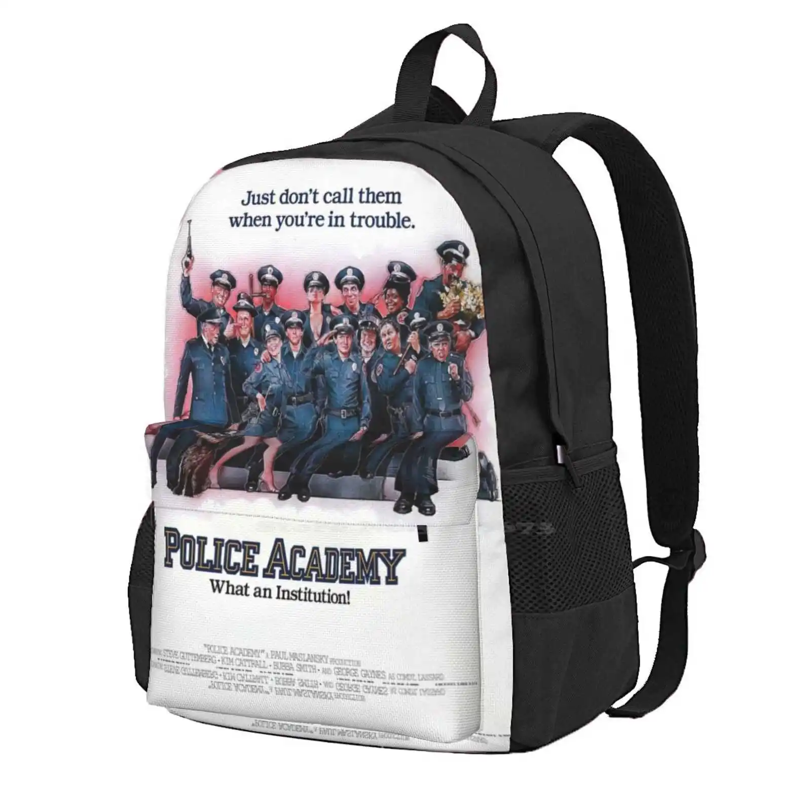 

Police Academy-Movie Poster ( 1984 ) Backpack For Student School Laptop Travel Bag Police Academy Cult Comedy Film 80S 1984