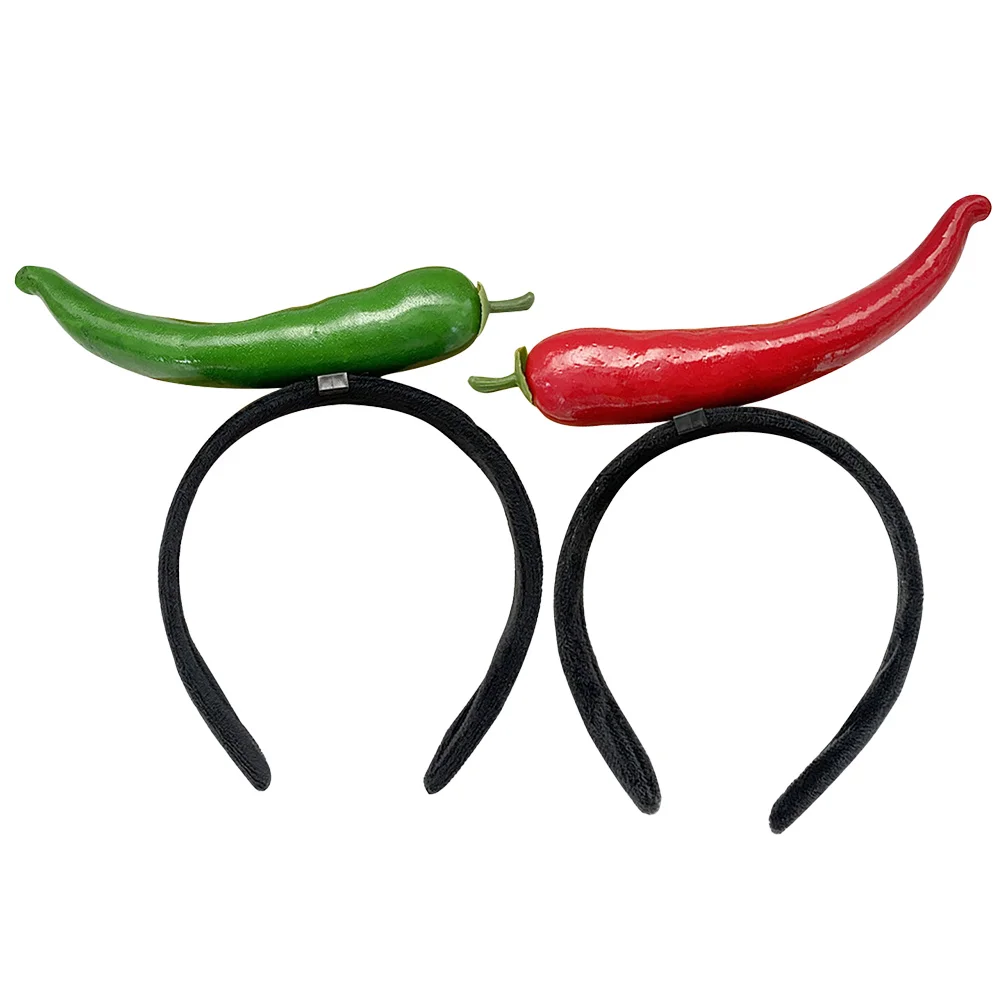 Vegetable Headband Funny Hairband Chili Head Boppers Novelty Hair Hoop Party Accessory Pepper Decor architectural guide chili