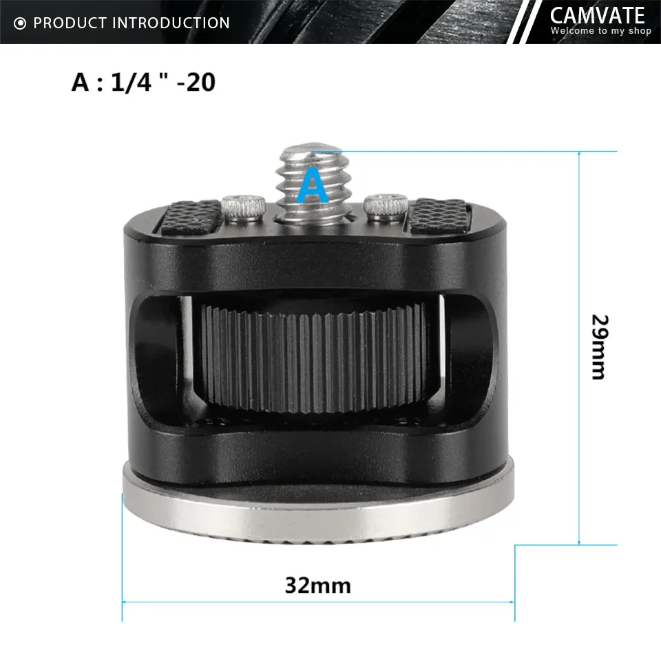 ARRI Rosette Mount With 1/4"-20 Thumbscrew & M6 Female Thread For SmallHD 700 Se