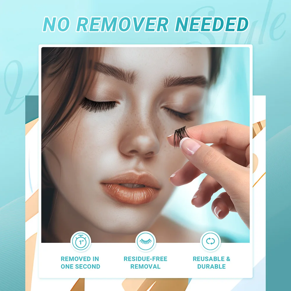 Self Adhesive Eyelashes Cluster Lashes 0.07C Curl 10-16mm DIY Lash At Home Extension NO Glue Needed Volume Style for NAGARAKU SA002 eyelash extensions,fake eyelashes,eyelash extension,eyelash extension lashes,false eyelashes