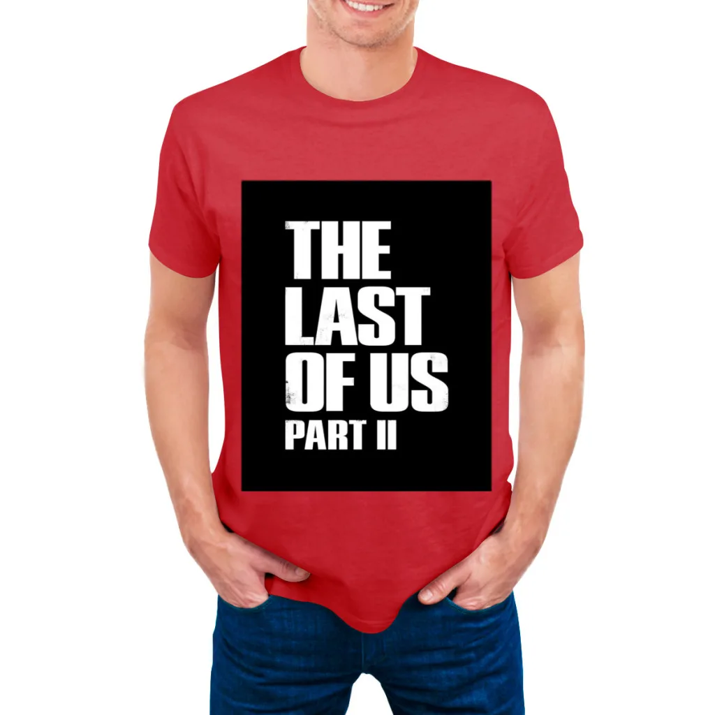 Camiseta The Last Of Us para hombre, camisetas de algodón de verano, camisetas de colores lisos, camisetas de cuello redondo, ropa para hombre